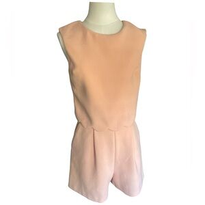 Miss Selfridge Sleeveless Peach Romper with Scalloped Details Women’s Size 4
